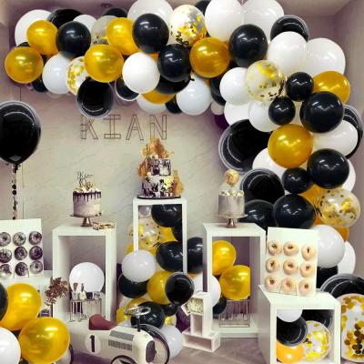 China Toy Black and Gold Kit Gold Promotional Balloon and Black White Balloons for sale