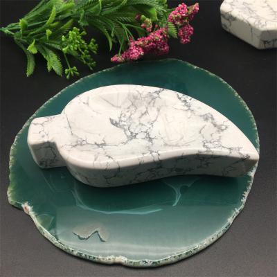 China China wholesale high quality howlite bulk natural crystal bowl hand made carving moon for decoration for sale