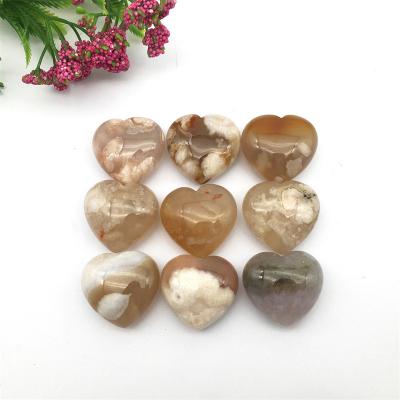 China Wholesale Crystal Shape High Quality Cheerful Stone Heart Mini Europe Agate Rose Flower for Decoration and Gifts for sale