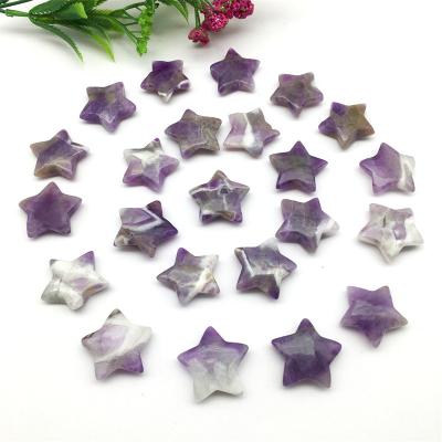 China Wholesale Europe Amethyst Mini High Quality Dream Stars Amethyst Moon Crystal Carving For Gift for sale