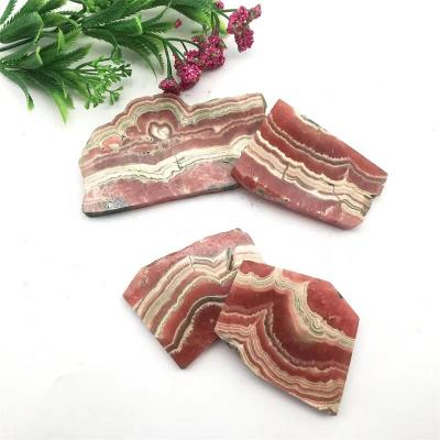 China Wholesale Natural Europe Rhodochrosite Slices High Quality Heading Stone for Decoration or Gift for sale