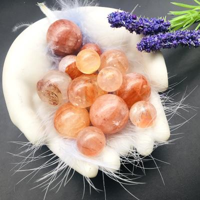 China China Wholesale Natural Quartz Fire Quartz Sphere Crystal Ball Healing Loose Crystal Stone For Decoration for sale