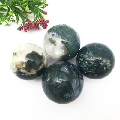 China China Wholesale Natural High Quality Polished Crystal Moss Agate Ball Sphere For Decoration for sale