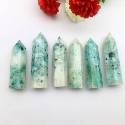 China China Wholesale Natural Phoenix Heads High Quality Blue Crystal Towers Gemstone For Home Decoration for sale