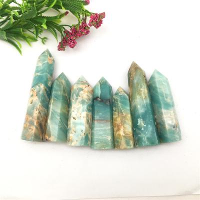 China China Wholesale Natural Quartz Amazonite Geode Point Tower Healing Loose Crystal Stone For Decoration for sale