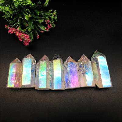 China China wholesale bulk quartz aura point high quality natural crystal tower for decoration for sale