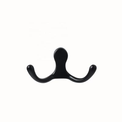 China Modern Simple Zinc Alloy Black Single Simple Furniture, Wardrobe, Hardware Fitting Room, Clothes, Hats, Walls, Metal Small Clothes Hooks for sale