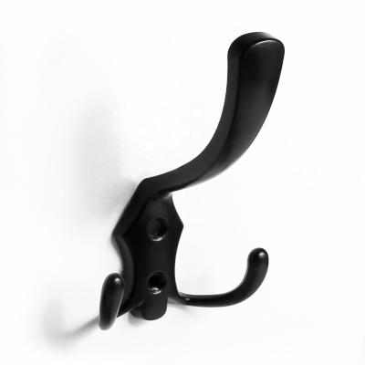 China Modern Simplicity Modern and Minimalist Black Bathroom, Bathroom, Zinc Alloy Coat Hook, Living Room Door, Single Hook, Clothes Hook, Double Hook for sale