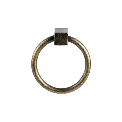 China Traditional Antique bronze pull ring, European style single hole, easy to install, kitchen cabinets, wardrobe drawer handles for sale