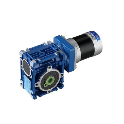 China Totally Enclosed Low Noise Low Rpm Worm Gear Reducer Motor 12V 24V 200Kg Cm 30Nm 50Nm Dc Worm Gear Motor With Break for sale