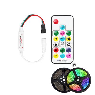 China Single Color Led Strip Control SP104E RF Mini Digital Controller 17 LED Pixels Single Head Mini Strip Controller for sale