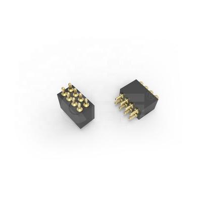 China audio & Video Vertical Pogo Pin Connector , Dual Row 8 Pin Pogo Pin Connector for sale