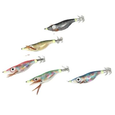 China Outdoor Activity Factory Fishing Lure Metal Bait Octopus Wooden Shrimp Japanese Style Wholesale Fishing Hard Jigger for sale