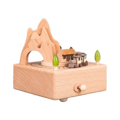 China 2020 DIY Gift Best Selling Diy Mini Music Box Wooden Music Box For Vivid Away Girlfriend Birthday Gift for sale