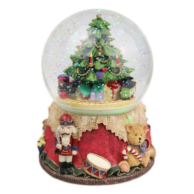 China Custom Crystal Ball Music Box Christmas 2020 Eco-friendly Music Box Christmas Gift for sale