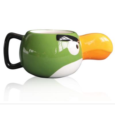 China Environmental Protection Viable Animal Cup Game Cartoon Cup Handmade Creative Bird Mug for sale