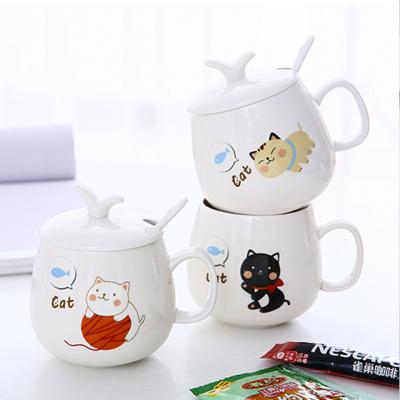 China Lowest Price Viable Christmas Gift Porcelain Cutlery Cup Promotional Kids Lunch Milk Cup for sale