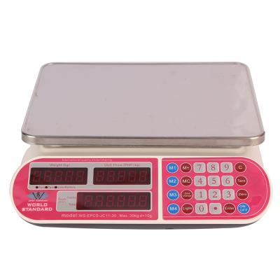 China ABS/Stainless Steel/Aluminum Hot Multifunctional Commodity Price Scale Supermarket Weight Calculation Scale for sale