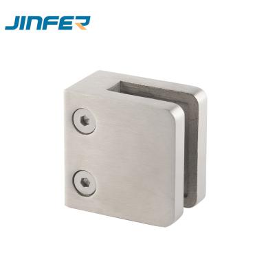 China 304/316 SS satin or mirror treatment modern stainless steel glass flange for hardware glass fittings for sale