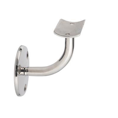 China Commercial Morden Pipe Wall Deck Stainless Steel Corner Stair Balcony Railing Fitting Railing Fencing Glass Shelf Bracket for sale