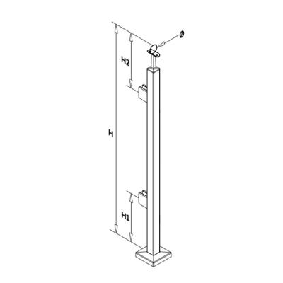 China Modern Glass Railing Hardware Modern Post Railing Kits Stainless Steel Stainless Steel Design For Balcony Railing for sale