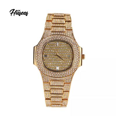 China Full Date Automatic Iced Out Fashion Quartz Watch Roles Watches Mens Womens Gold Diamond Luxury Men's Automatic Watches for sale