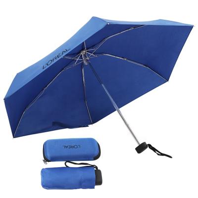 China Travel Folding Small Mini Size Compact Umbrella With Case for sale