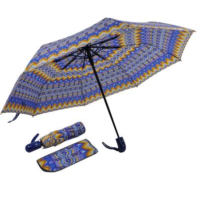 China OEM Folding Tie Dye Windproof Compact Auto Open And Close Folding Umbrella Business 3 Fold Gift Umbrella for sale