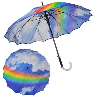 China All In 1 Special One Full Panel Printing Custom Straight One Piece Umbrella for sale