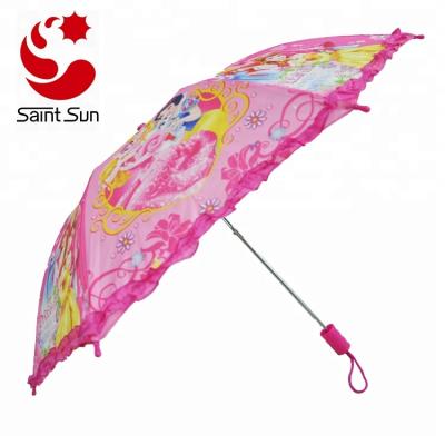 China All in 1 beautiful two part cartoon printing 2 times child's umbrella for sale