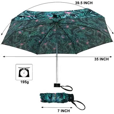 China Popular Design Folding Handbag Sets With Custom Printed 5 Fold Pocket Umbrella for sale