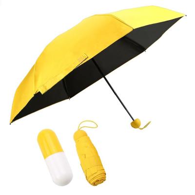 China Five Times Smaller Capsule Italy Umbrella Amazon Travel Advertising Sunshade Umbrella Folding Pill 2020 for sale