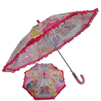 China All In 1 OEM Pink Girl Umbrella For Kids Umbrella With Lace Kids Umbrella Automatic Open for sale