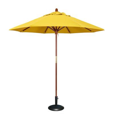 China Custom Round Waterproof Hotel Sunshade Round Waterproof Outdoor Applicable Hotel Sunshade Furniture Color Villa Leisure Cover Outdoor Wooden Umbrella for sale