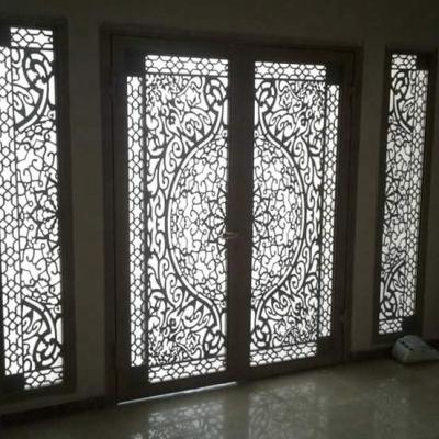 China modern wrought iron villa house front door / wrought iron double door for sale