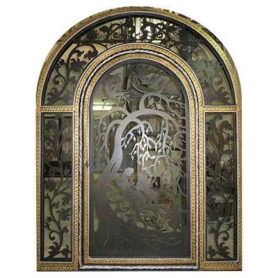 China Modern wrought iron door and glass/wrought iron door in Canton for sale