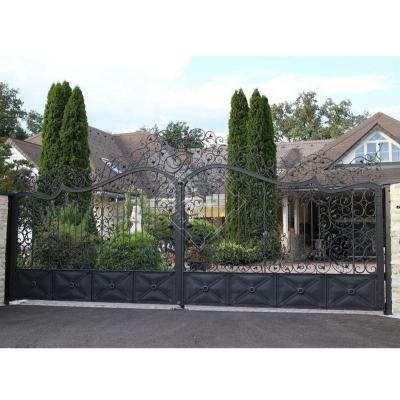 China Hot Sale Coastal Luxury Wrought Iron Villa Stainless Steel Gate Gate Design for sale