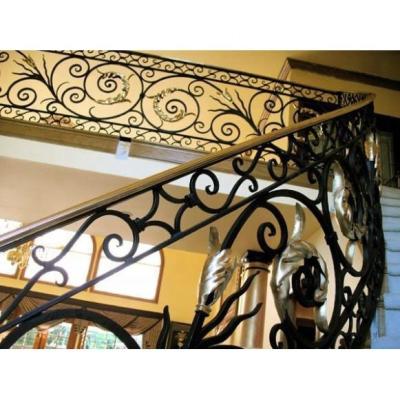 China hotel stair railing design for homes / modern iron fence designs for sale