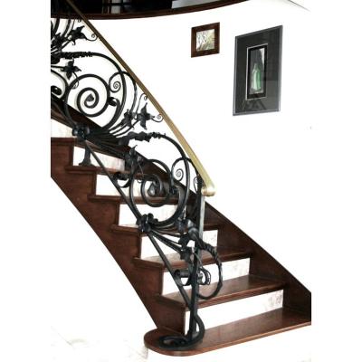 China Beautiful Hotel Railing For Stairs / Wrought Iron Handrail for sale