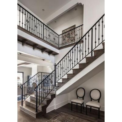 China Hotel Rooms High Quality Wrought Stairs Fencing Iron Designs for sale