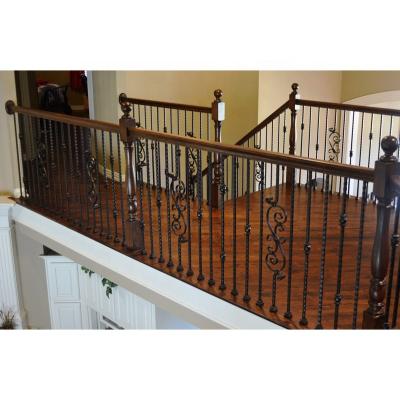 China Strong Wrought Hotel Stair Railing Simple Design For Iron Stairs Railing for sale