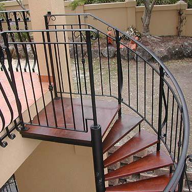 China Exterior modern design of spiral staircase / stair railing for sale