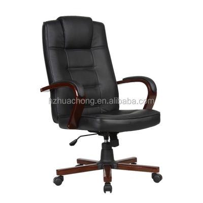 China High quality with reasonable price HC-A037H black leather swivel office chair with arm for sale