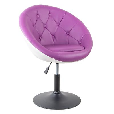 China Bar Chair PU Leather Round Tufted Back Bar Chair Accent Adjustable Swivel Stool for sale