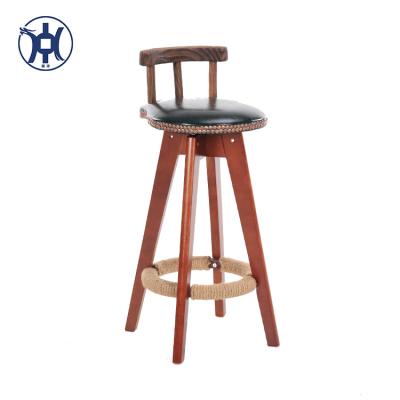 China Swivel Chair Bar Stool Bar Stool Vintage PU Wood/Wooden Bar Stool for sale