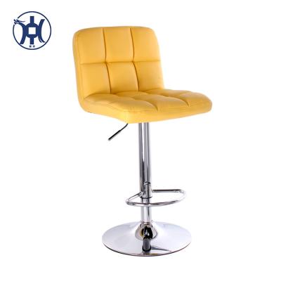 China Modern Wholesale Bar Stool Chair Swivel PU Barstool With High Back for sale