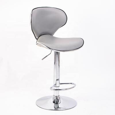 China Metal Base Modern Bar Furniture PU Butterfly Bar Stool Leather Chair for sale