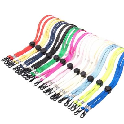 China Wholesale Color Adjustable Neck And Amazon Neck Mask Lanyard Polyester Hanging Lanyard With Fixed Clip Lanyard for sale