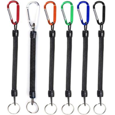 China Desktop Fishing Accessories Tie Retractable Plastic Rope Safety Rope Clip Tool Protective Rope Rowing, Wading, Camping Tools for sale