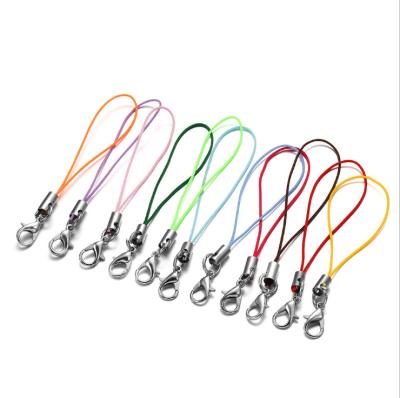 China Nylon Color Tube Lanyard Cell Phone Jewelry Accessories Customized Polyester Lobster Aluminum Single Clasp Buckle for sale